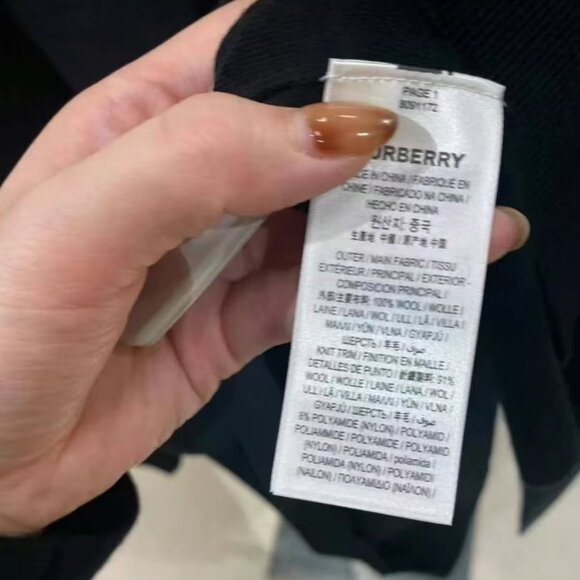 NWT Authentic BURBERRY Wool Cardigan BLACK - Picture 5 of 5